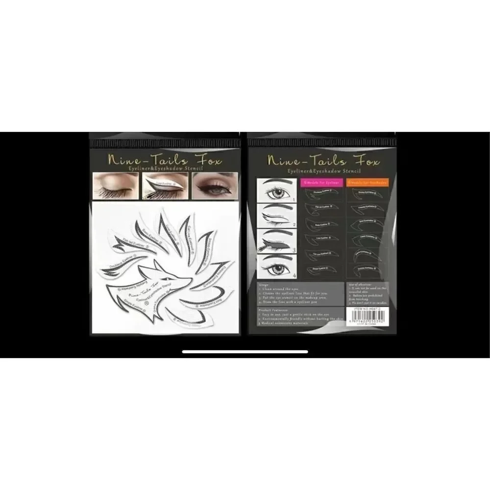 Goth Beautiful Ten piece, goth make up brush set AND Eye ￼￼stencil kit .!!!!!